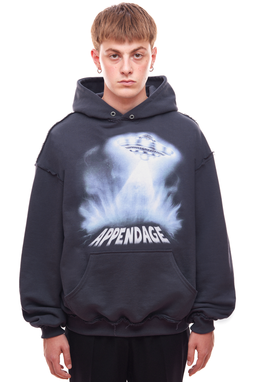 GREY EXTRATERRESTRIAL HOODIE – AN – APPENDAGE