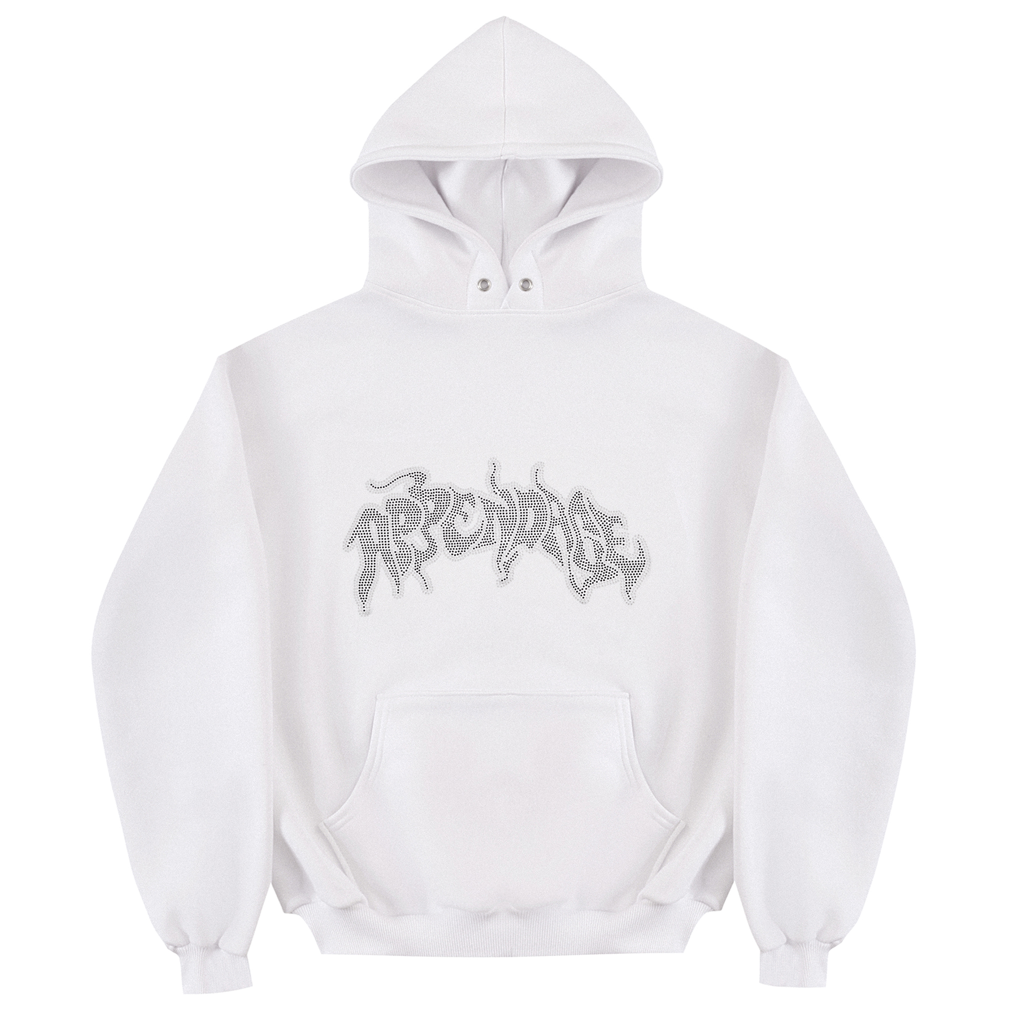 WHITE JEWEL STAMP HOODIE – AN – APPENDAGE